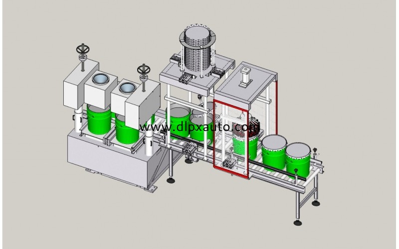 2頭真石漆、彩石漆灌裝機(jī)