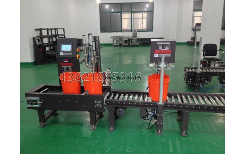 自動稱重灌裝線20L單噴嘴+壓蓋機