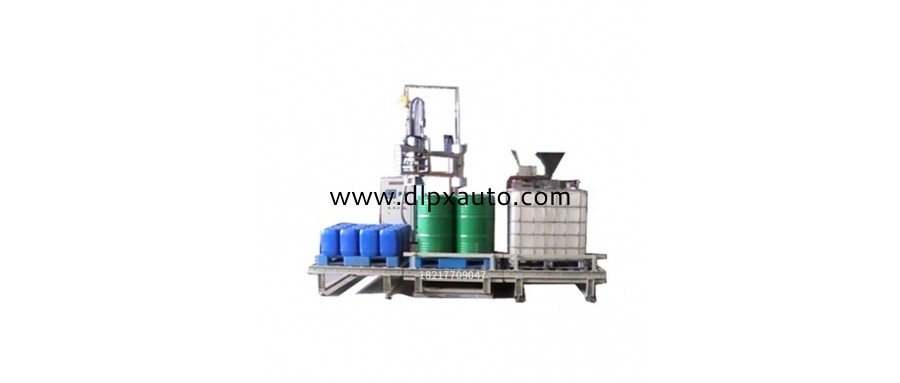 1200升噸桶真石漆自動貼標輸送線