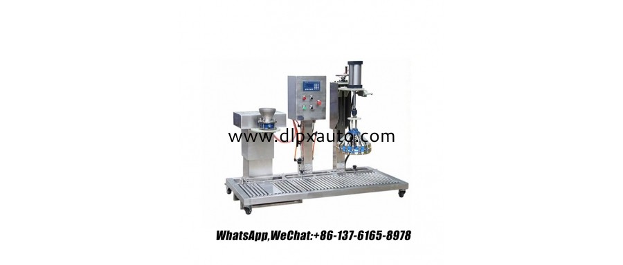 專為油、油漆、洗滌劑等設計的工業用定制液體灌裝機 3.5 加侖桶裝填料 3